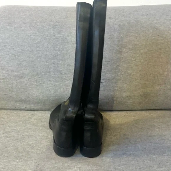 Rag and Bone Holly Black Leather Knee-High 18” Boots - Picture 3 of 5